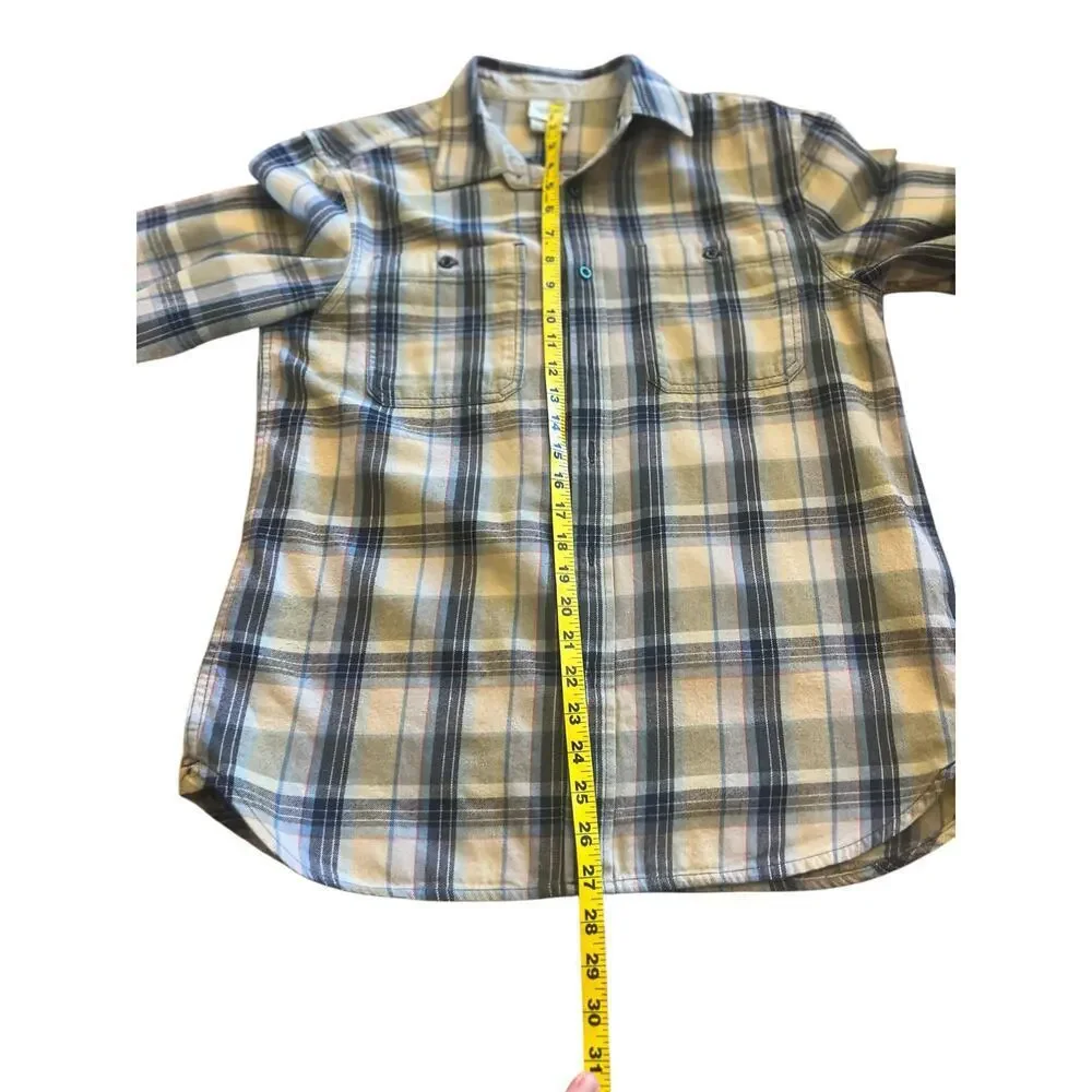 THE NORTH FACE MENS LONG SLEEVE BUTTON DOWN PLAID FLANNEL SIZE M